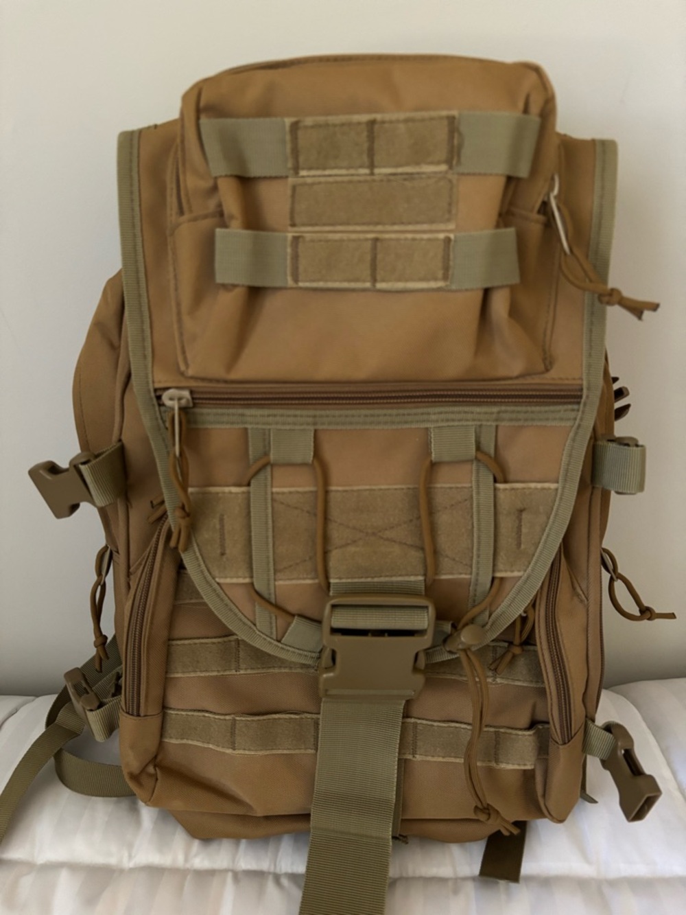 Tactical Military Style Army Brown Backpack New Without Tags